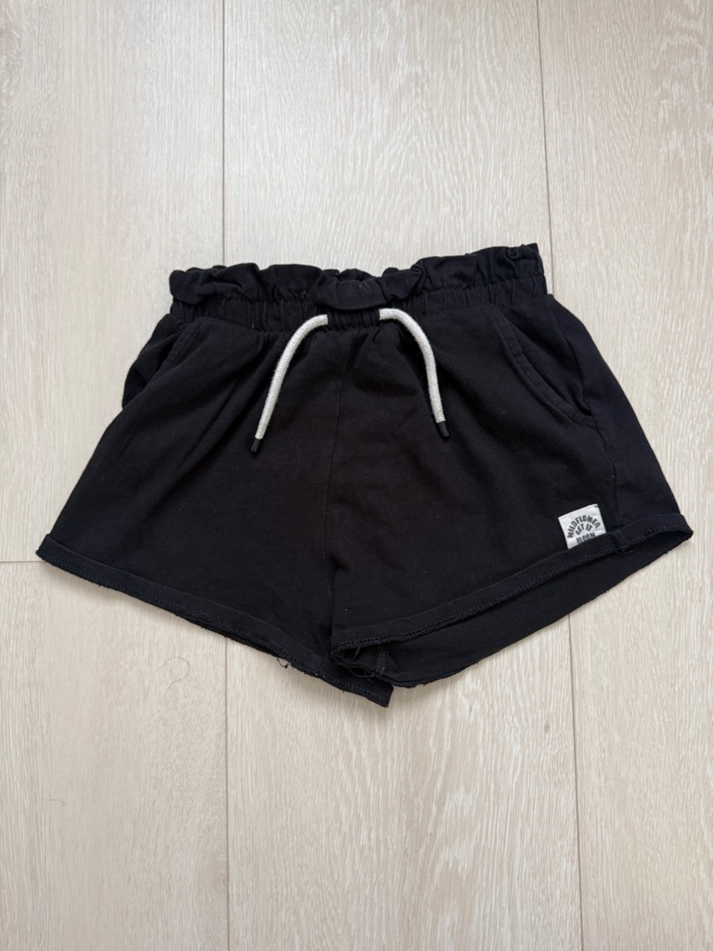 3/$10 Zara Black Shorts with White Drawstring